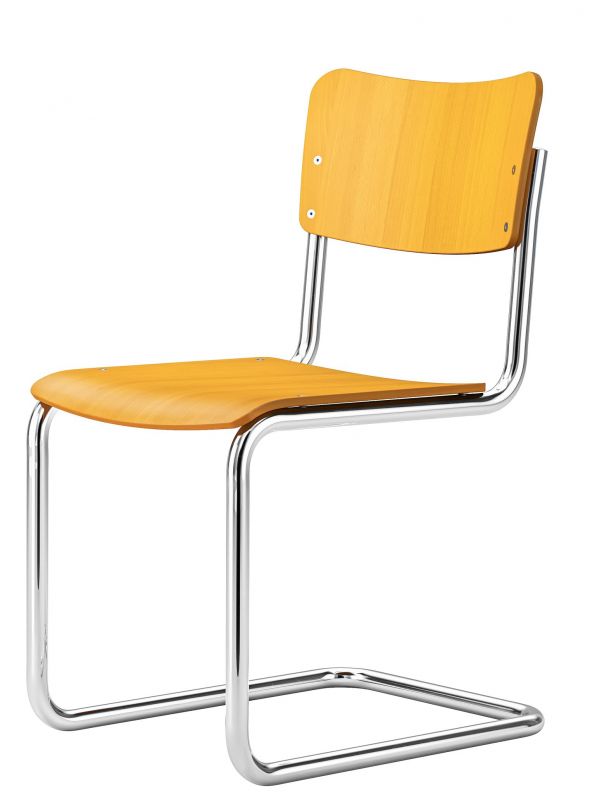 S 43 K Kinderstuhl Freischwinger Thonet  Bernsteingelb